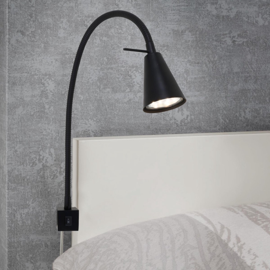 Briloner 2080-015 - Lampă LED de perete flexibilă COMFORT LIGHT 1xGU10/5W/230V neagră
