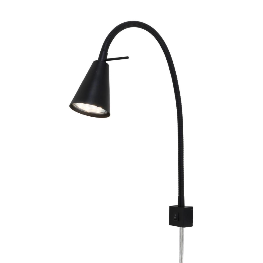 Briloner 2080-015 - Lampă LED de perete flexibilă COMFORT LIGHT 1xGU10/5W/230V neagră