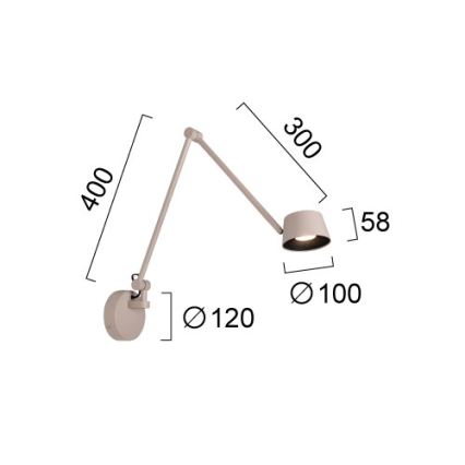 Lampă de perete LED dimabilă SAVINA LED/9W/230V bej