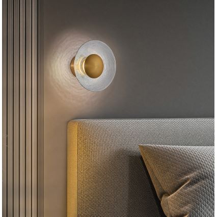 Lampă de perete LED GLAMOUR, 9W/230V, aurie