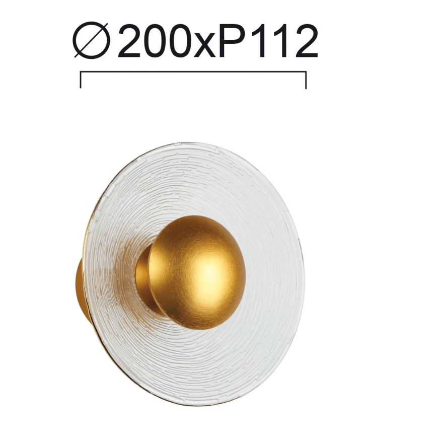 Lampă de perete LED GLAMOUR, 9W/230V, aurie