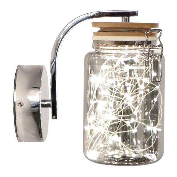 Lampă de perete LED SHOCK LED/5W/230V crom lucios/lemn