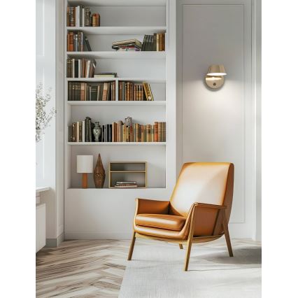 Lampă de perete LED TIMO, 6W/230V, 3000/4500/6500K, alamă - Open Design OR86539