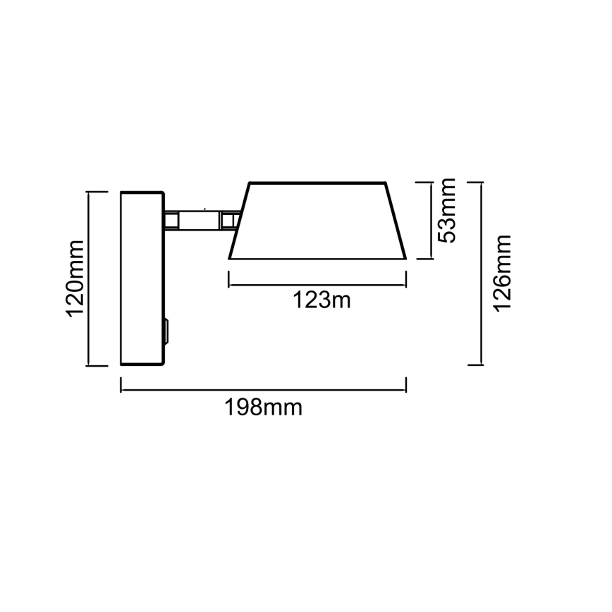 Lampă de perete LED TIMO, 6W/230V, 3000/4500/6500K, alamă - Open Design OR86539