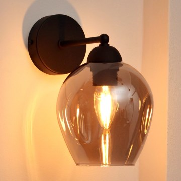 Lampă de perete LILI 1xE27/15W/230V negru/gri