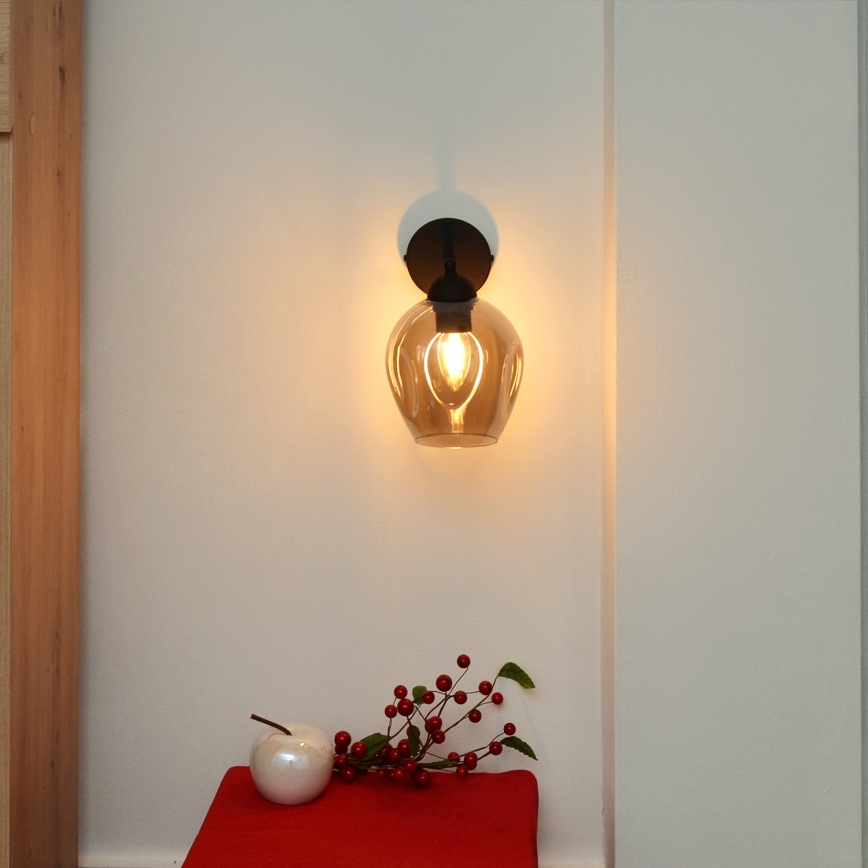 Lampă de perete LILI 1xE27/15W/230V negru/gri