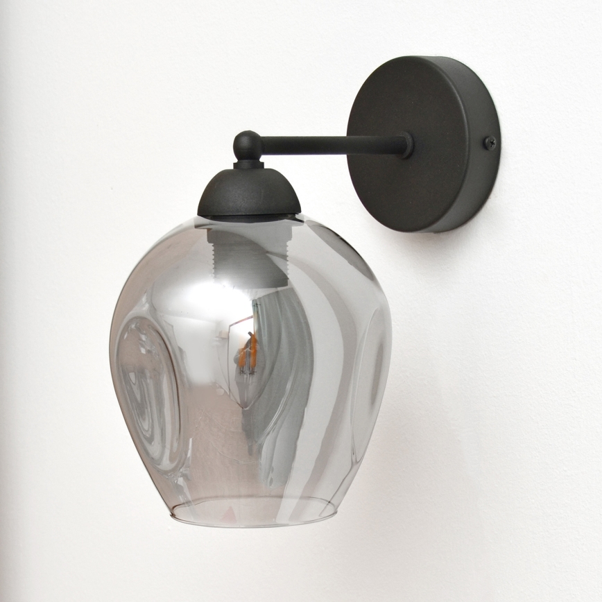 Lampă de perete LILI 1xE27/15W/230V negru/gri