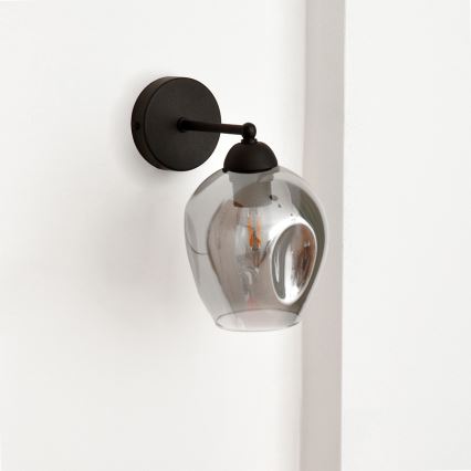 Lampă de perete LILI 1xE27/15W/230V negru/gri