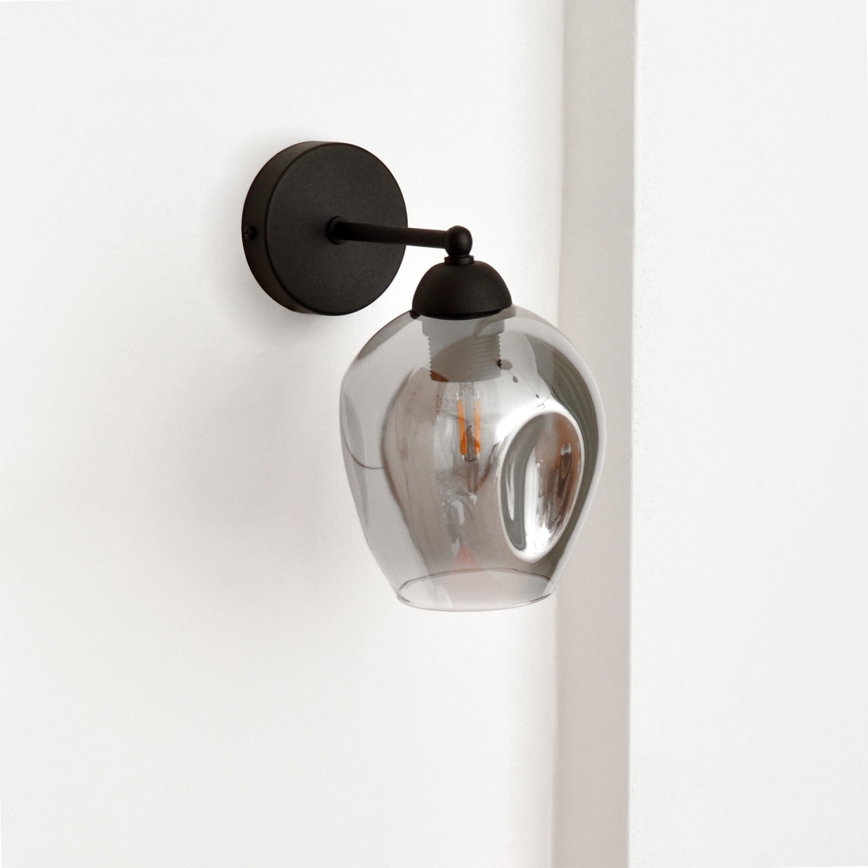 Lampă de perete LILI 1xE27/15W/230V negru/gri