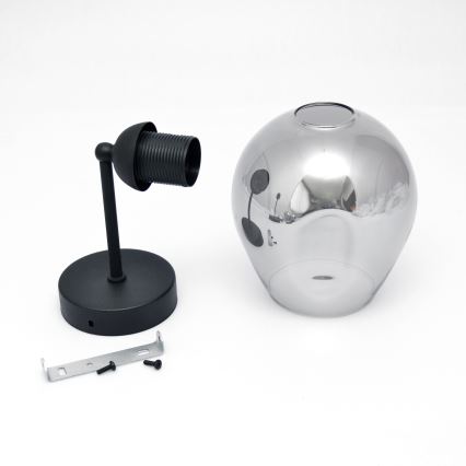 Lampă de perete LILI 1xE27/15W/230V negru/gri