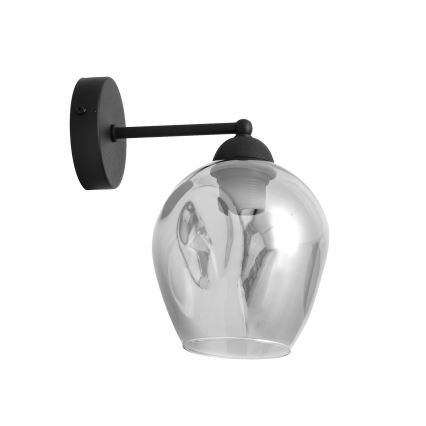 Lampă de perete LILI 1xE27/15W/230V negru/gri