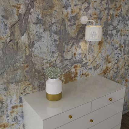 Lampă de perete LOFT SHADE 1xE27/60W/230V albă/aurie