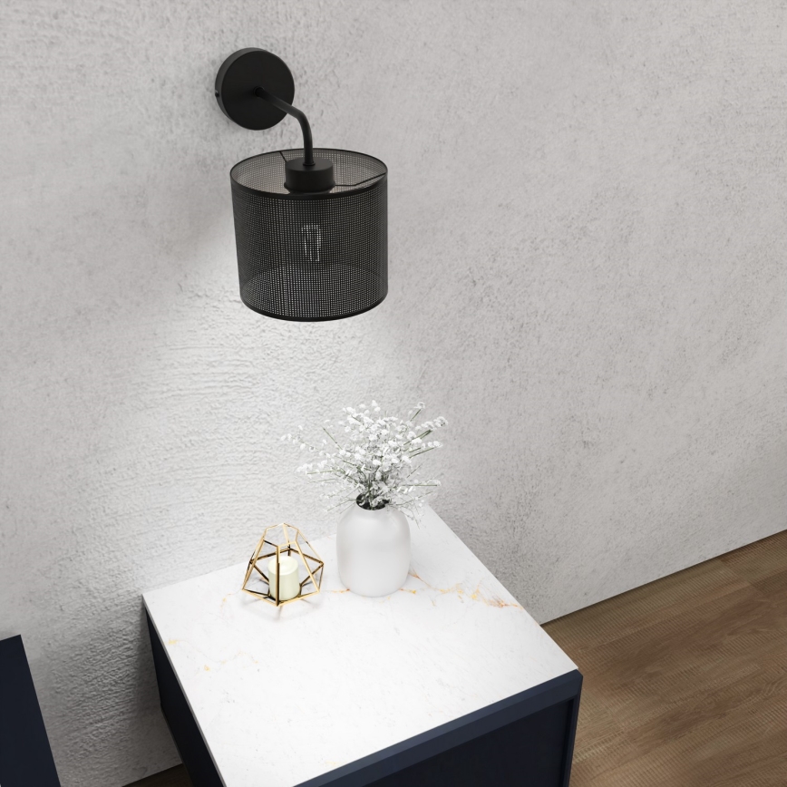 Lampă de perete LOFT SHADE 1xE27/60W/230V neagră