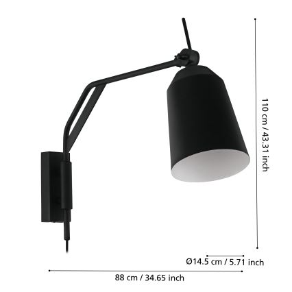 Lampă de perete 1xE27/40W/230V Eglo