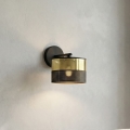 Lampă de perete LUX 1xE27/15W/230V, negru/auriu