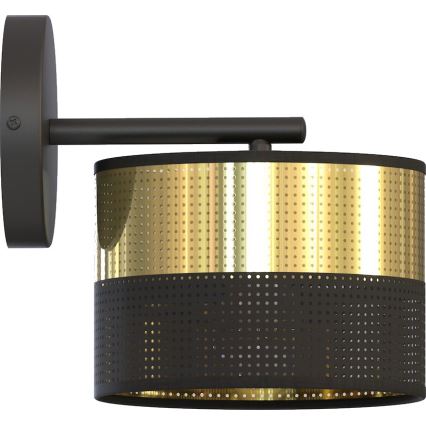 Lampă de perete LUX 1xE27/15W/230V, negru/auriu