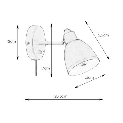 Lampă de perete Markslöjd 108714 STORY 1xE14/40W/230V alamă