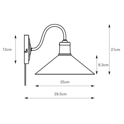 Lampă de perete Markslöjd 108865 VELA 1xE27/40W/230V alamă/alb