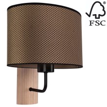 Lampă de perete MERCEDES 1xE27/25W/230V stejar – certificat FSC