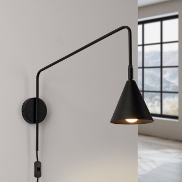 Lampă de perete NOX 1xE14/10W/230V negru