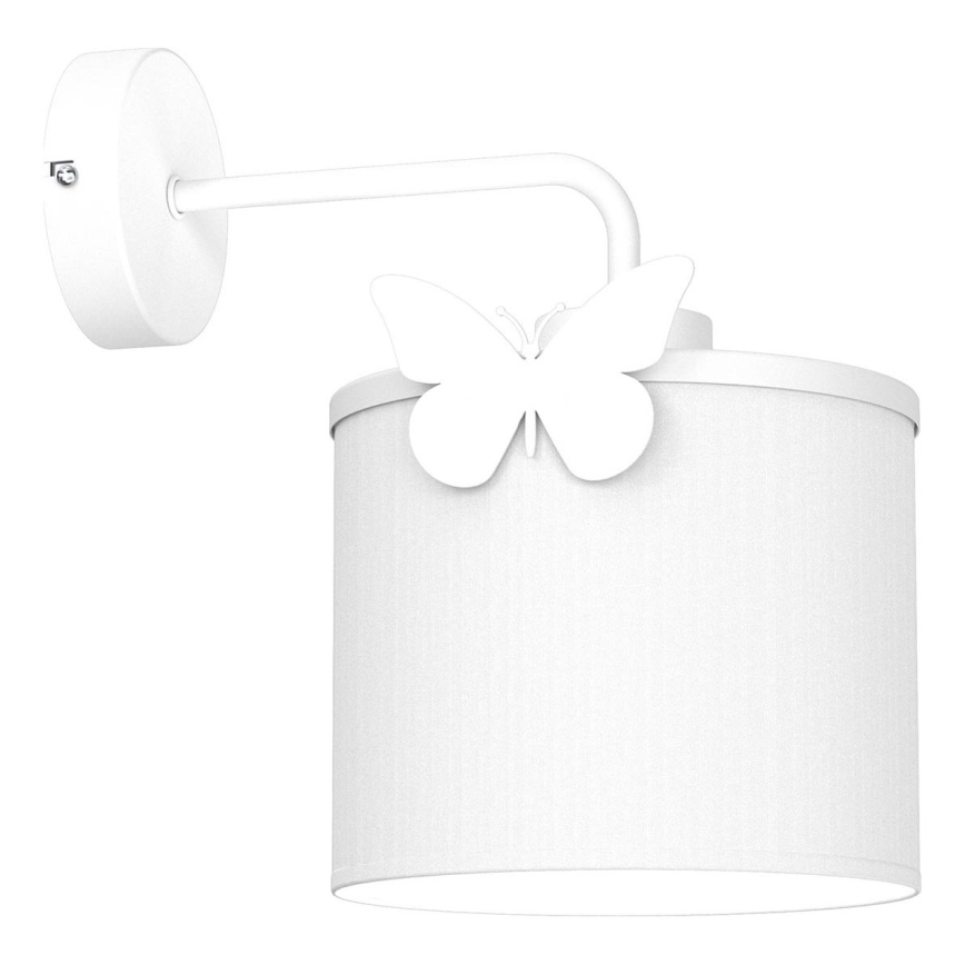Lampă de perete pentru copii SWEET 1xE27/15W/230V alb/fluture