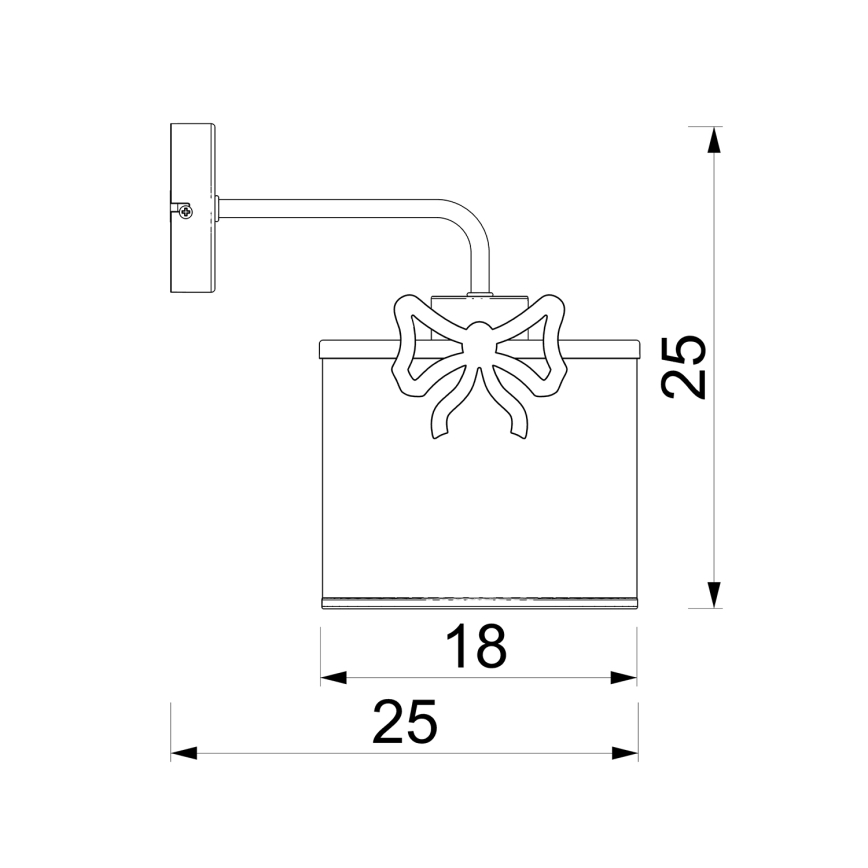 Lampă de perete pentru copii SWEET 1xE27/15W/230V alb/roșu/arc
