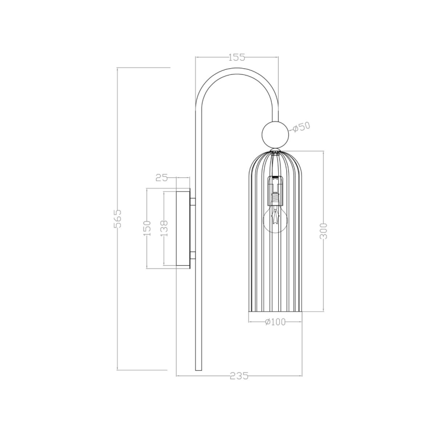 Lampă de perete PIEGA 1xE14/40W/230V alamă/albă