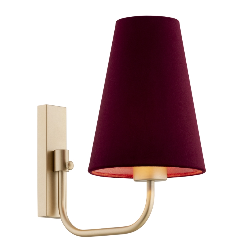 Lampă de perete SAFIANO 1xE27/15W/230V roșu-burgund Argon 8376