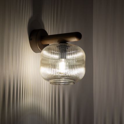 Lampă de perete SALVIA 1xE14/10W/230V maro/maro fumuriu