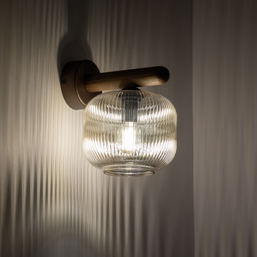 Lampă de perete SALVIA 1xE14/10W/230V maro/maro fumuriu