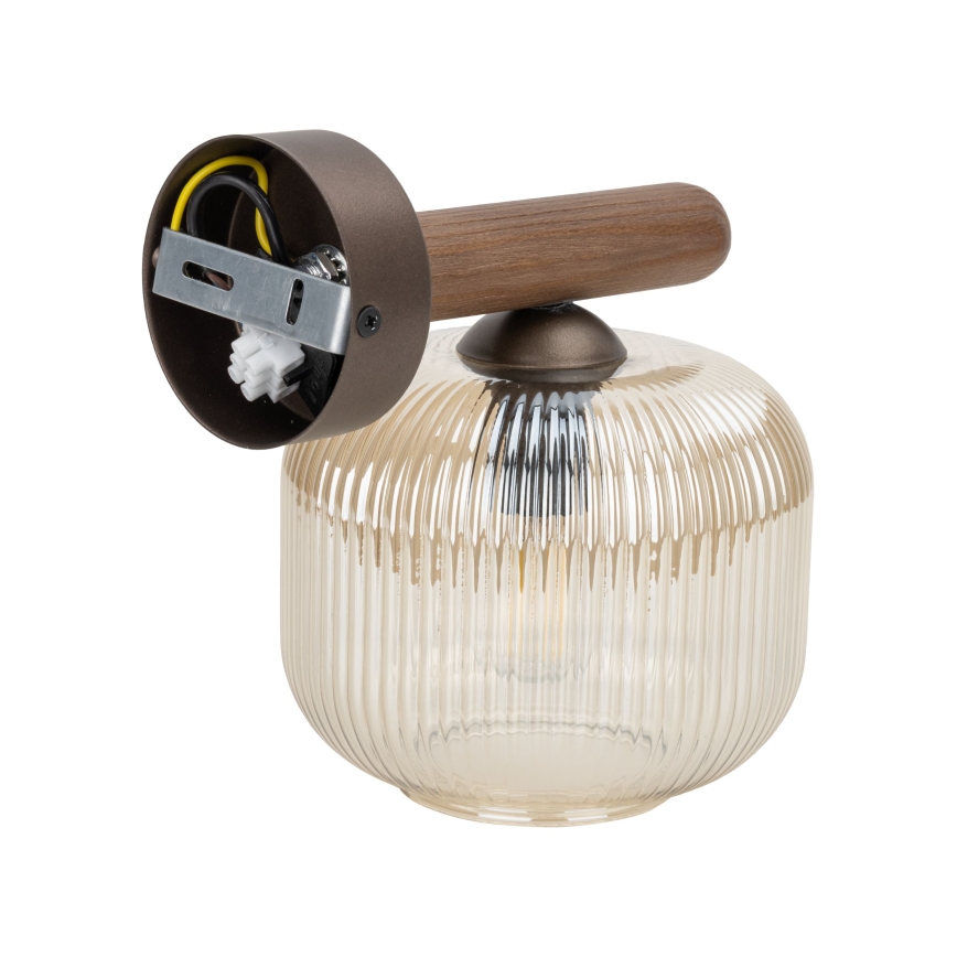 Lampă de perete SALVIA 1xE14/10W/230V maro/maro fumuriu