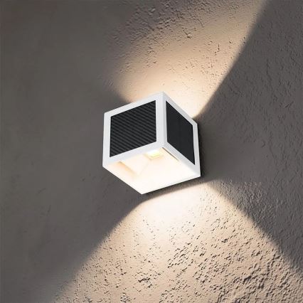Lampă solară de perete cu senzor LED/9W/3,7V 3000/4000/6000K IP65 2600 mAh albă