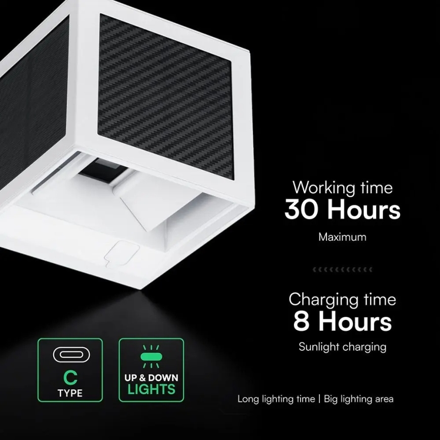 Lampă solară de perete cu senzor LED/9W/3,7V 3000/4000/6000K IP65 2600 mAh albă