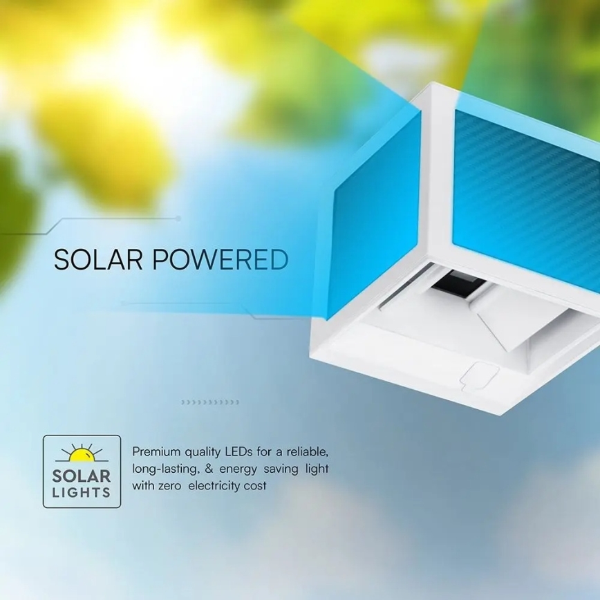 Lampă solară de perete cu senzor LED/9W/3,7V 3000/4000/6000K IP65 2600 mAh albă