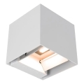 Lampă de perete solară LED cu senzor 9W/3,7V 3000/4000/5000K IP65 2600 mAh albă