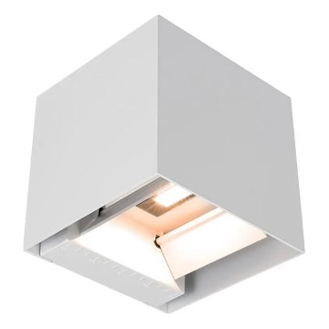 Lampă de perete solară LED cu senzor 9W/3,7V 3000/4000/5000K IP65 2600 mAh albă