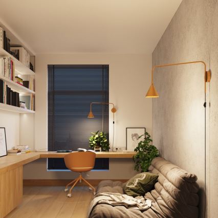 Lampă de perete NOX 1xE14/10W/230V auriu