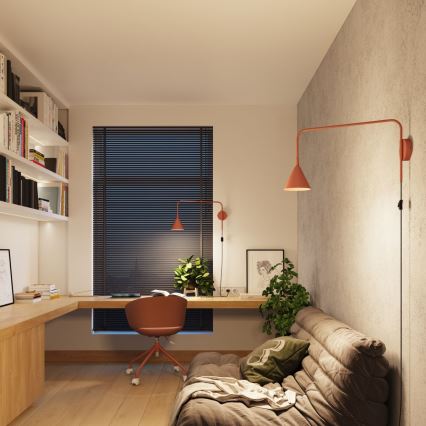 Lampă de perete NOX 1xE14/10W/230V portocaliu