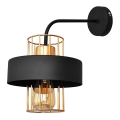 Lampă de perete VOLTA 1xE27/15W/230V 34 cm neagră/aurie