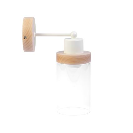 Lampă de perete WOODNEST 1xE27/15W/230V pin/crem