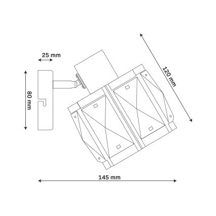 Lampă de perete ZAHARA 1xE27/10W/230V, aurie