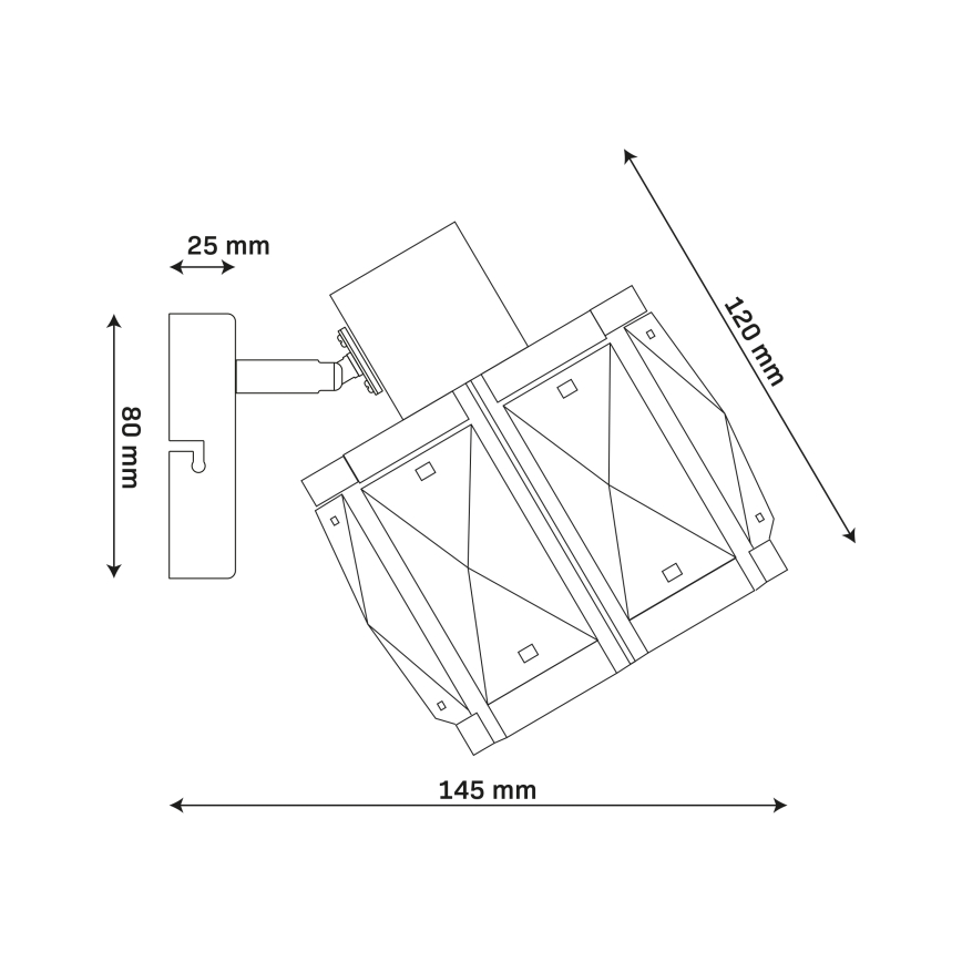 Lampă de perete ZAHARA 1xE27/10W/230V, aurie