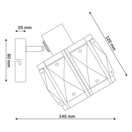Lampă de perete ZAHARA 1xE27/10W/230V neagră