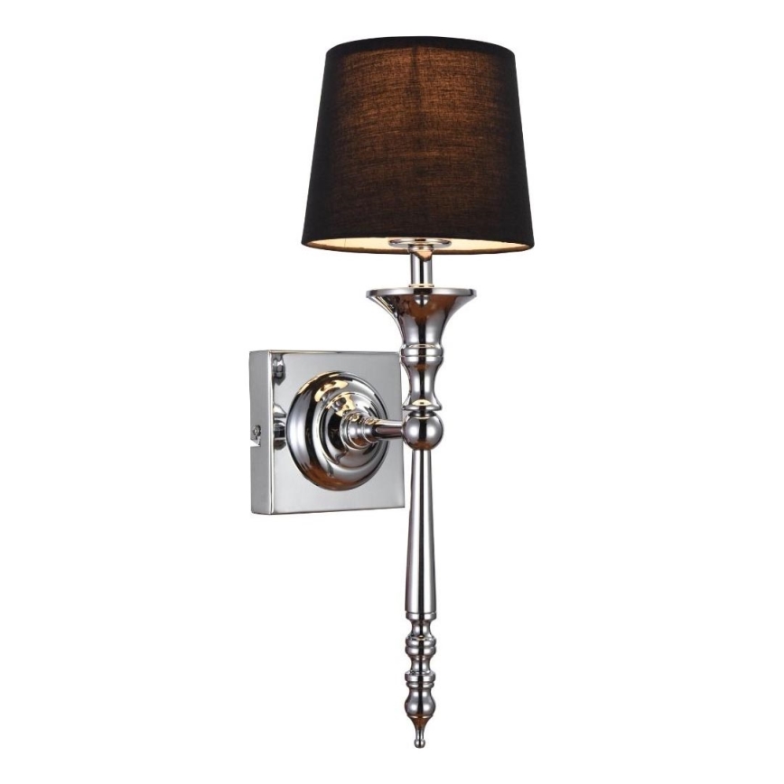 Lampă de perete Zuma Line 1xE27/60W/230V negru/crom lucios