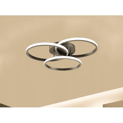 Plafonieră LED dimabilă LED/70W/230V 3000-6500K neagră + telecomandă