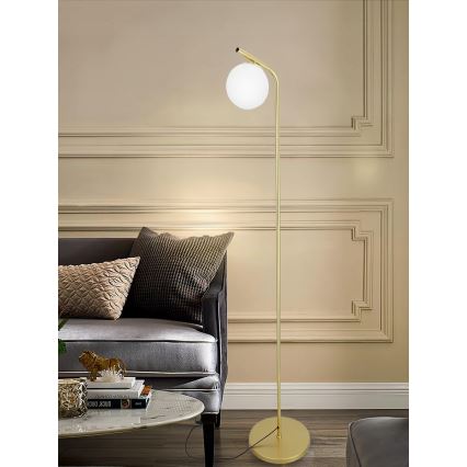 Lampă de podea 1xE27/40W/230V auriu/alb