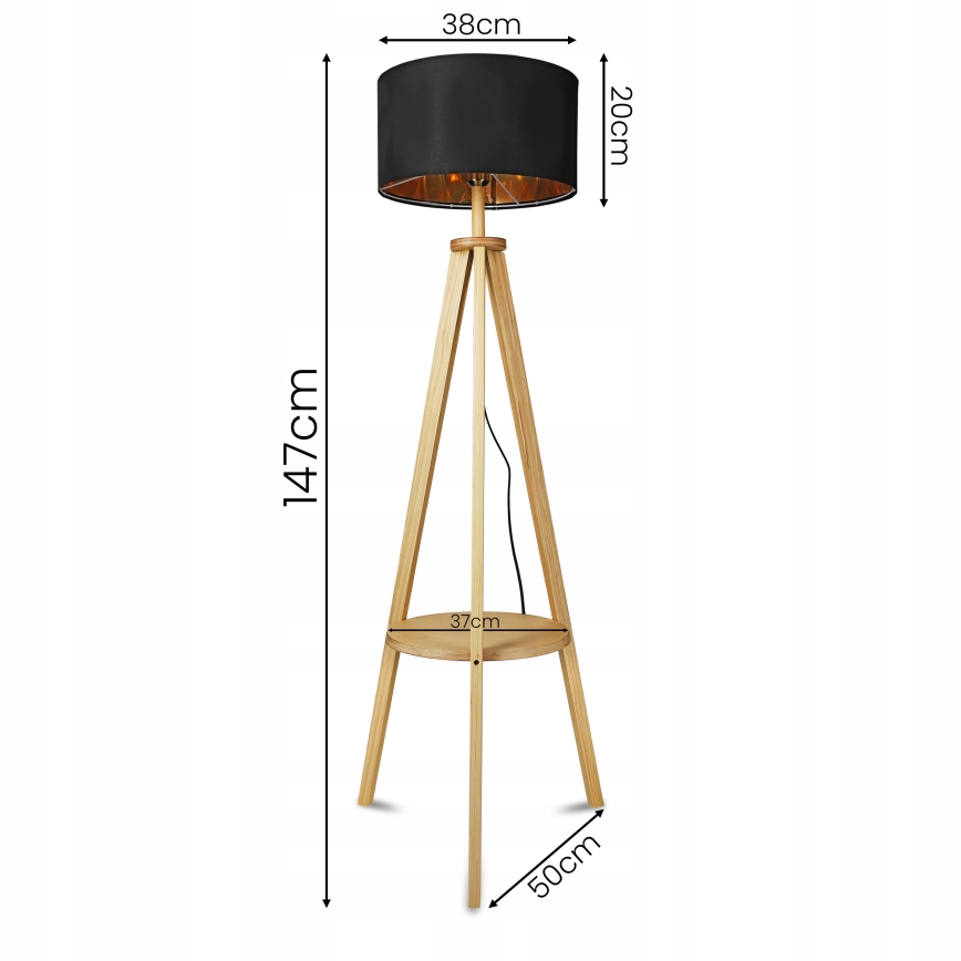 Lampă de podea 1xE27/40W/230V neagră