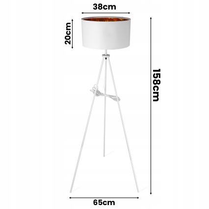 Lampă de podea albă 1xE27/40W/230V