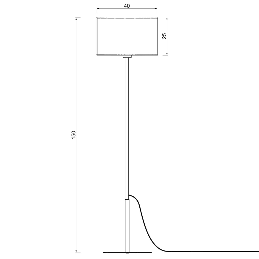 Lampă de podea ARDEN, soclu 1xE27, 15 W, 230 V, bej