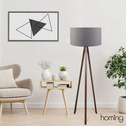 Lampă de podea AYD, 1 x E27, 40W, 230V, maro/gri